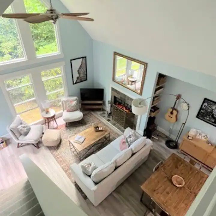 Brand new beautiful and comfortable furnishings & a wood-burning fireplace.