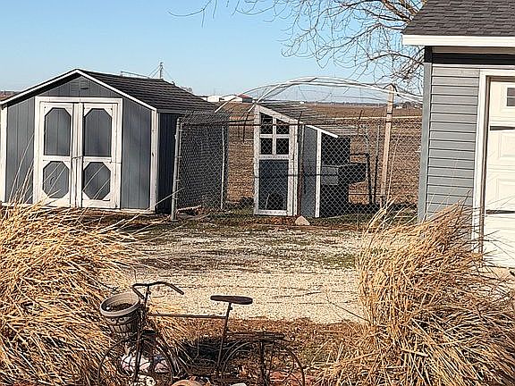 Chicken coop, and small shed