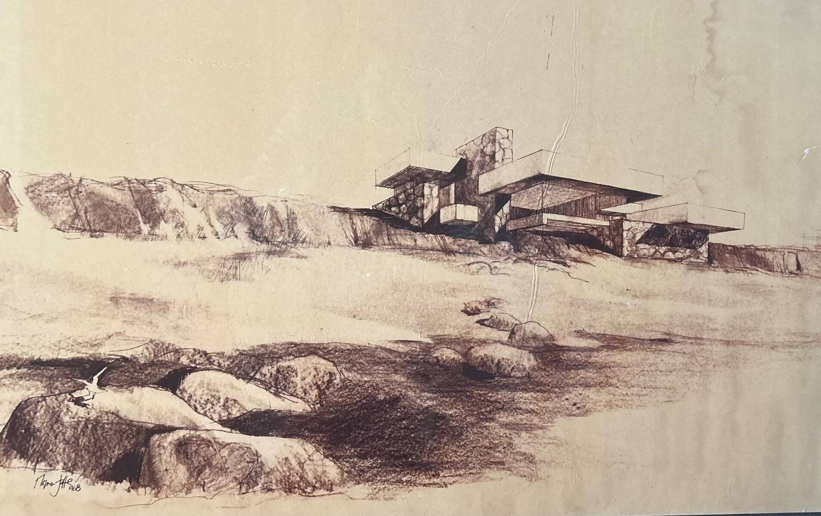  Sketch in Norman Jaffe's own hand when the house was but a dream.