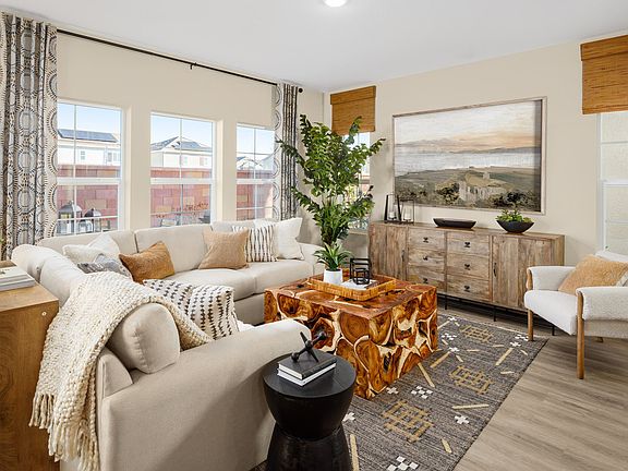 Great room with luxurious wood flooring throughout