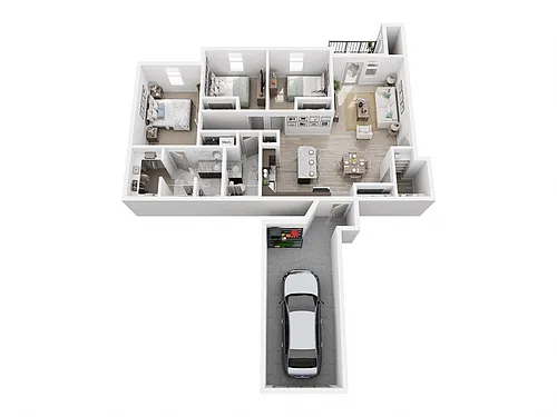 Floor plan Tanager (with garage)
