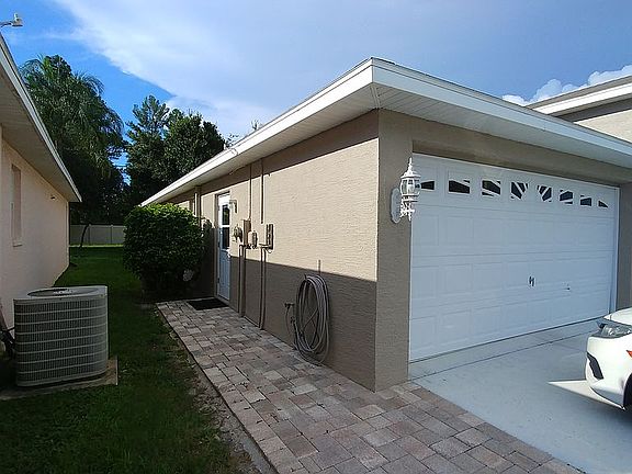 Side Garage Door with pavers