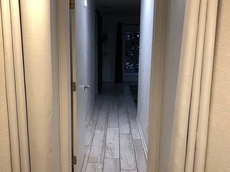 Hallway looking back into master bedroom