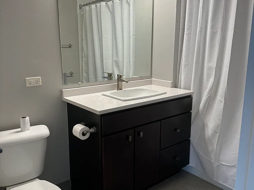This is the bathroom for the secondary bedroom.
