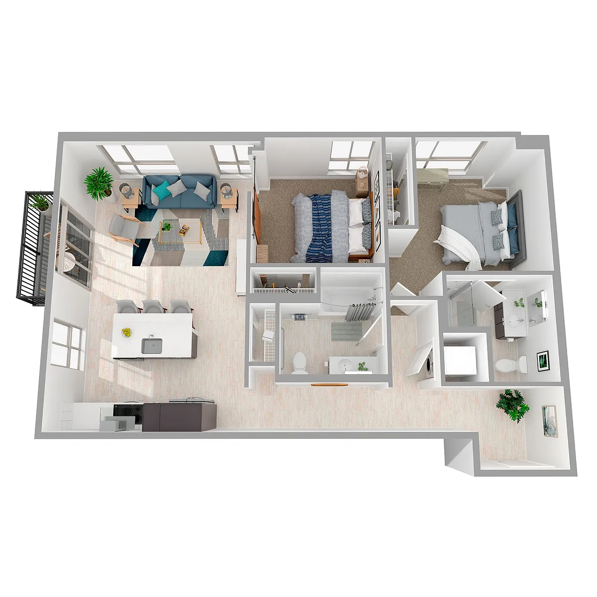 Floor plan 2X2 - B192