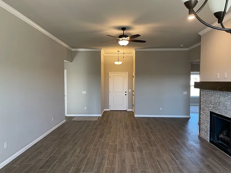 Living room showing front door