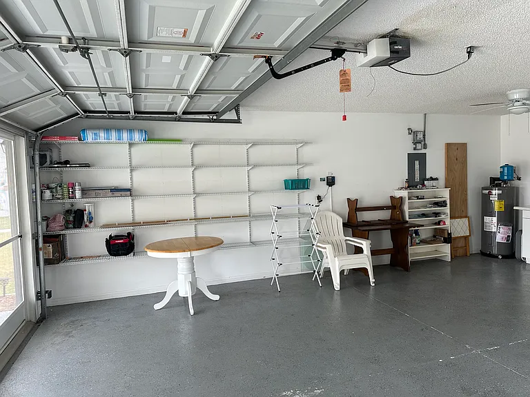 Garage - Wide enough for a SUV and a Golf Cart