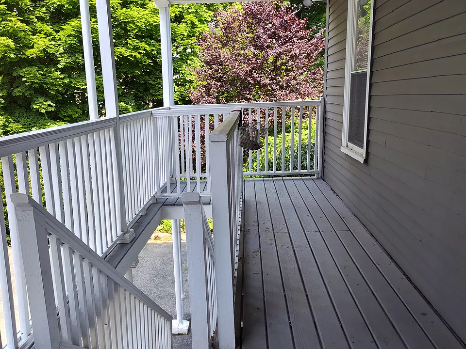 Private porch overlooking gardens