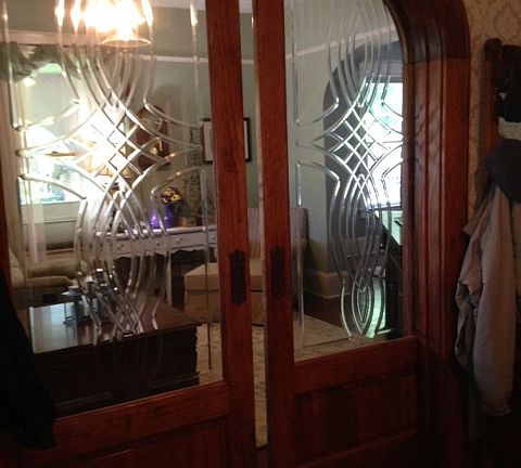pocket door in entryway