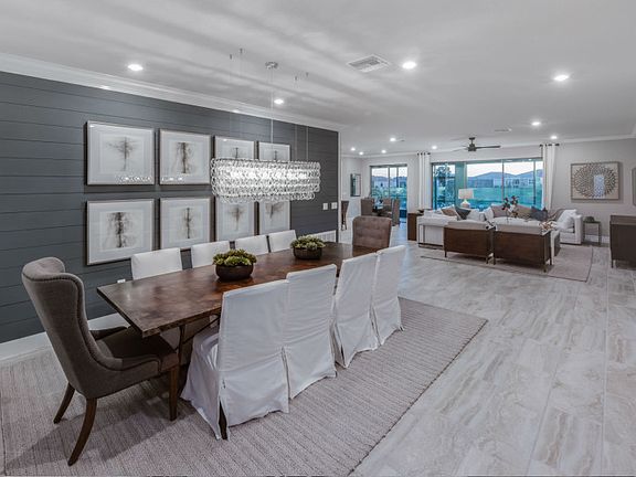 Dining Room Adjacent to Living Room