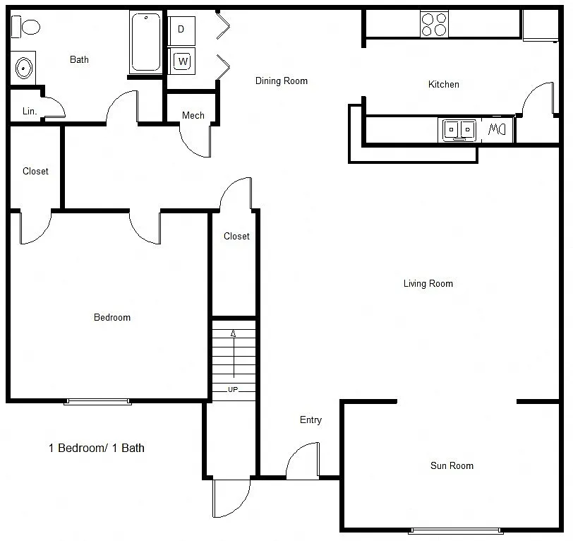 Floor plan One Bedroom