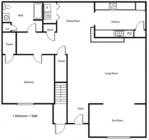 Floor plan One Bedroom