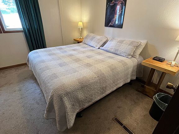 Master bedroom with king bed and it_s own bathroom