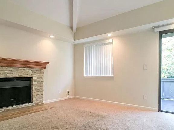 Living room and fireplace