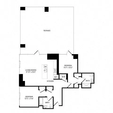 Floor plan 2F w/ Terrace