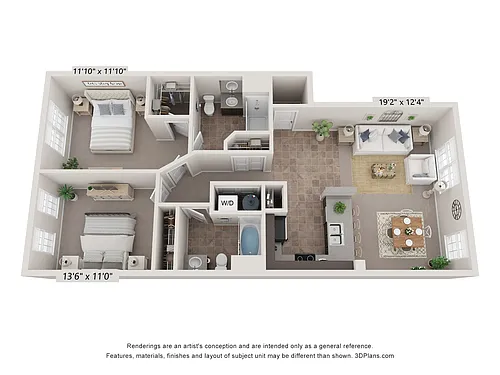 Floor plan Greystone II Flat