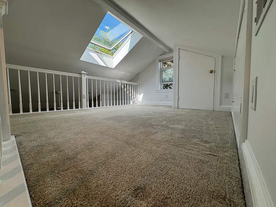 View from the stairs leading up into the loft bedroom