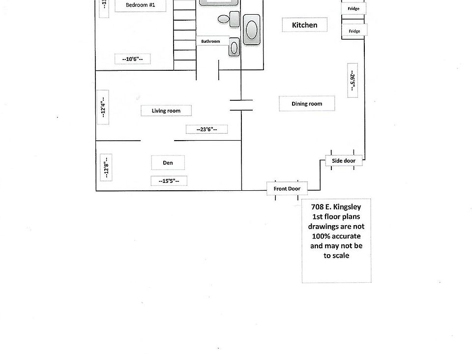 708 E. Kingsley 1st floor plans