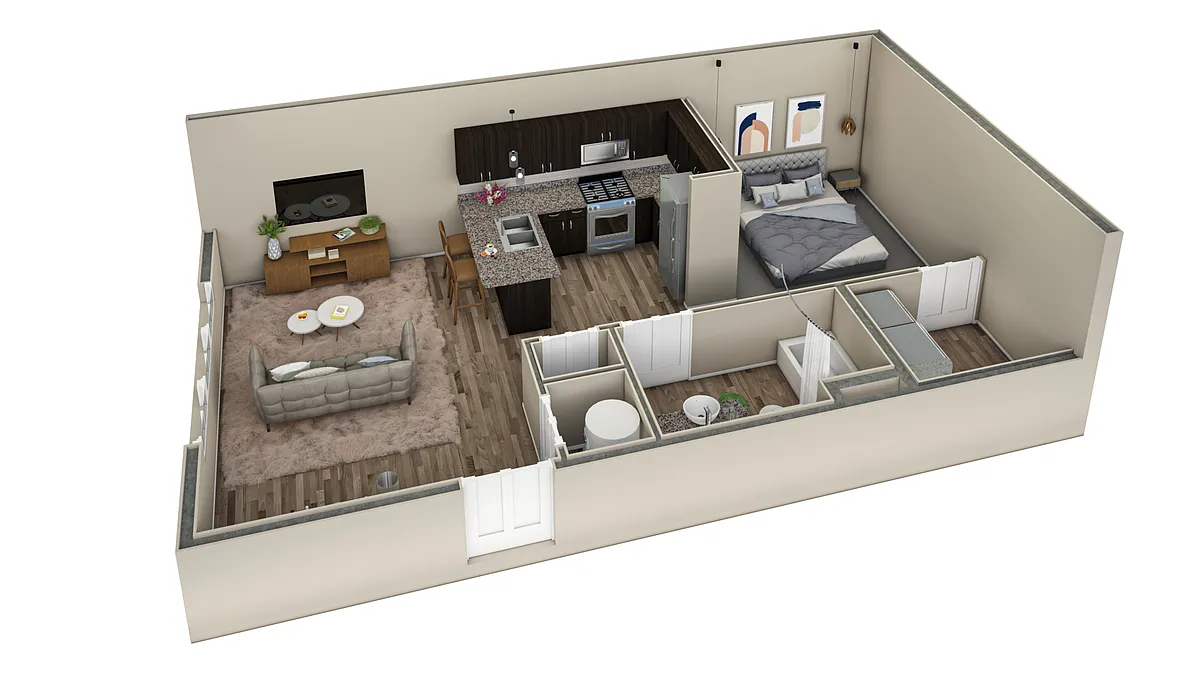 Floor plan Studio Haven Overlook