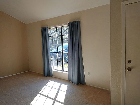 Front door to LR window