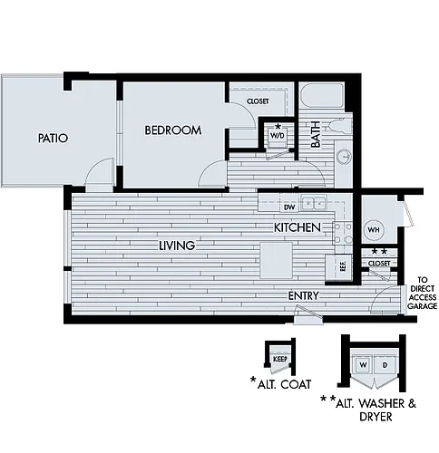 Floor plan Vela Plan 1D (Direct Access Garage)