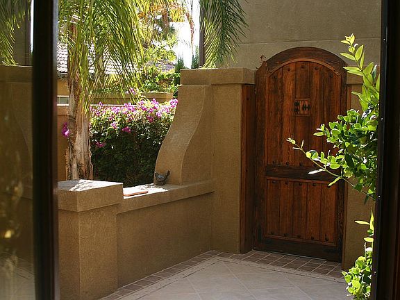 Solid wood entrance gate