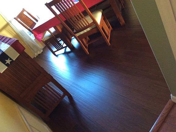 Bamboo flooring liv/dining