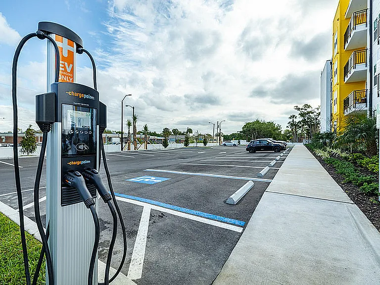 Convenience meets sustainability with our EV-ready parking spaces.