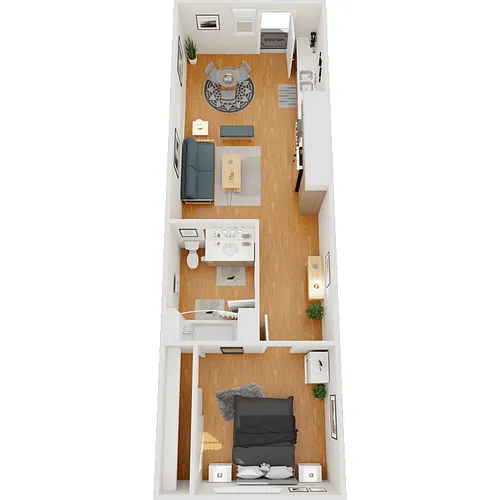 Floor plan 1 Bed 1 Bath
