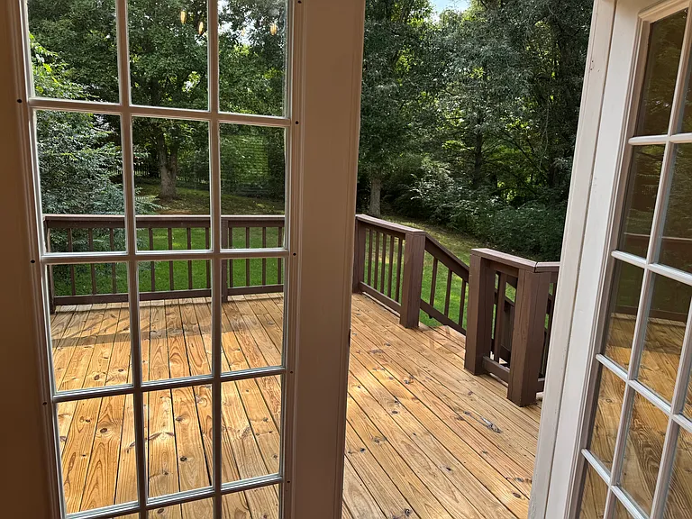 Deck and back yard view