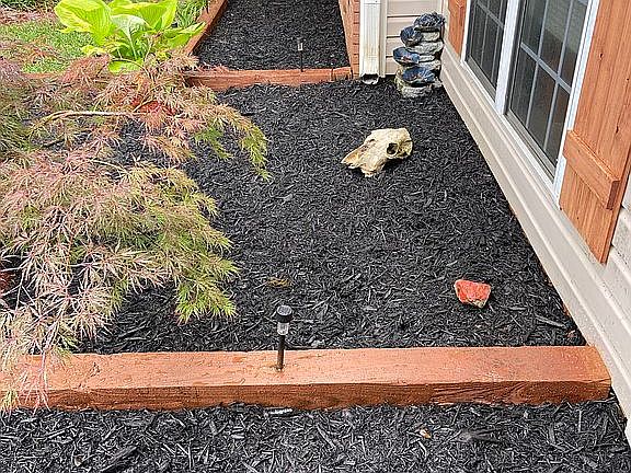 Brick and 6x6 landscaping 