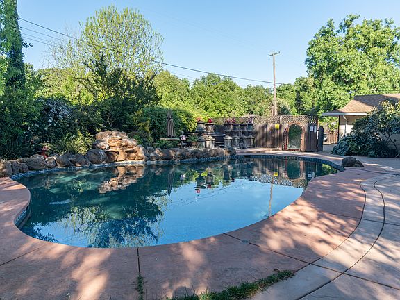 Pool view from side garden