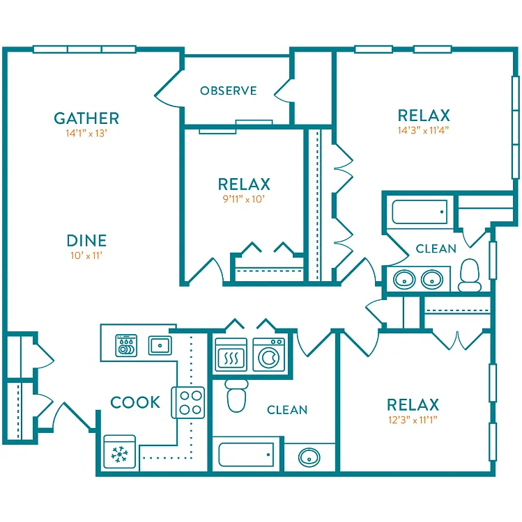 Floor plan Sackett