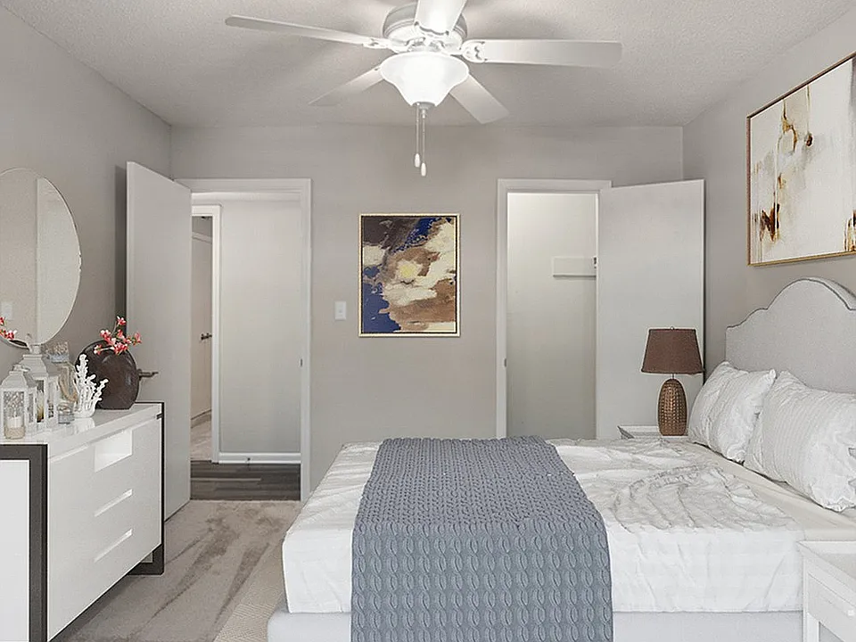 Experience a tranquil escape in this beautifully designed bedroom oasis.