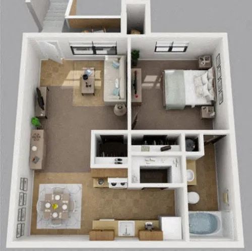 Floor plan 1-Bedroom