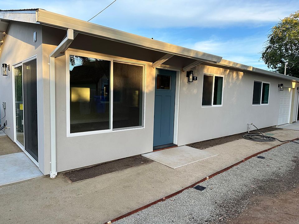 Front of bungalow; privacy fencing and landscaping will be completed this month.