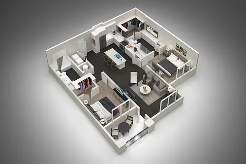 Floor plan 2 Bed/2 Bath