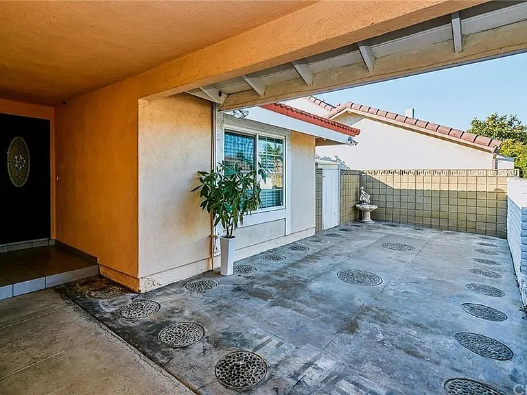 Front gated patio area