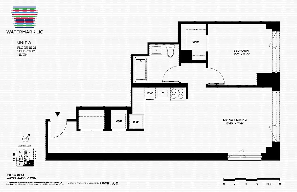 Floor plan 1 Bedroom / 1 Bathroom