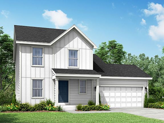 Fulton floor plan Farmhouse elevation William Ryan Homes