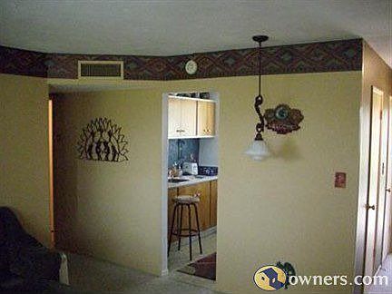 living room with kitchen