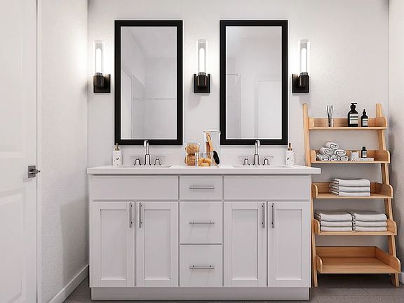 Primary bath featuring dual sinks