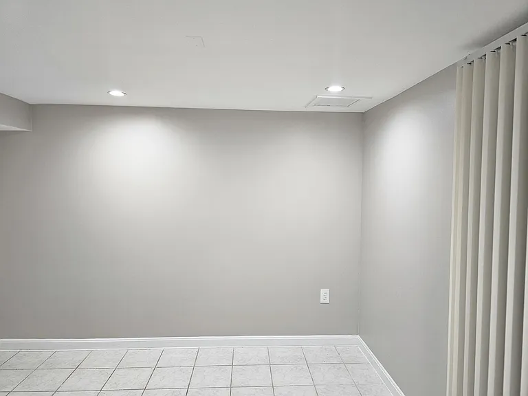 Basement room facing entrance