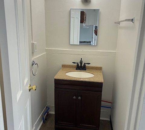 newly renovated bathroom with shower