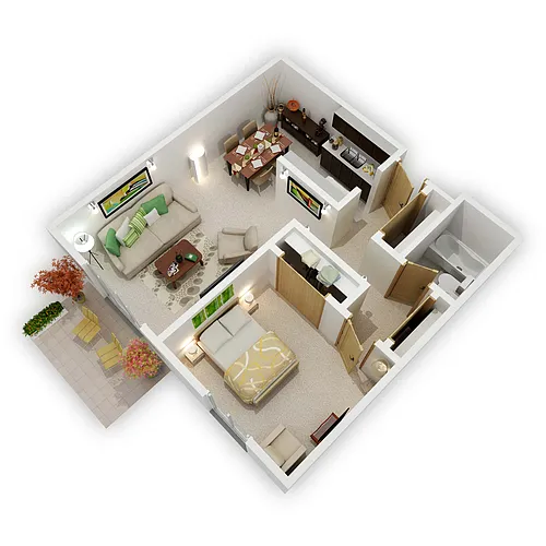 Floor plan One Bedroom