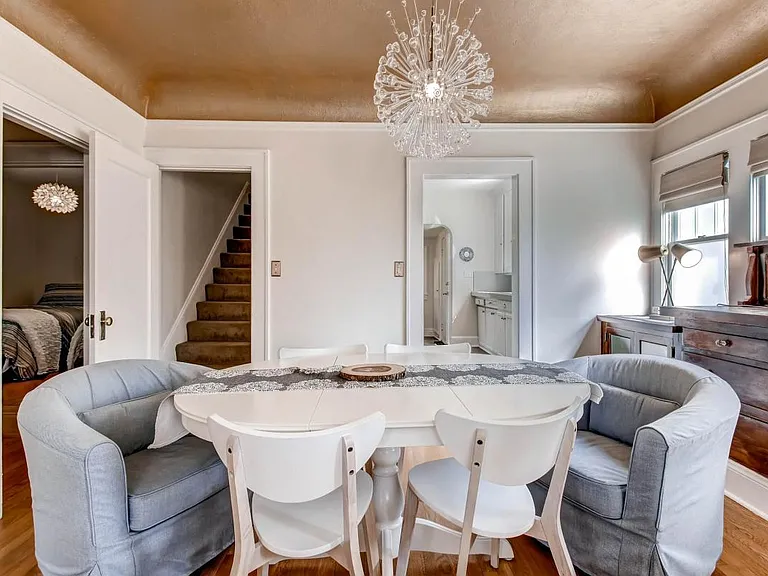 Dine in Large Dining Room Opening to Living Room, With Funky