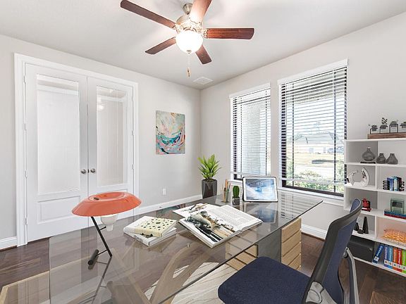 Private study is perfect for home management, virtually staged for demonstration