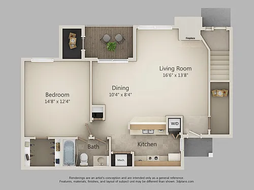 Floor plan 1B - Mudsock