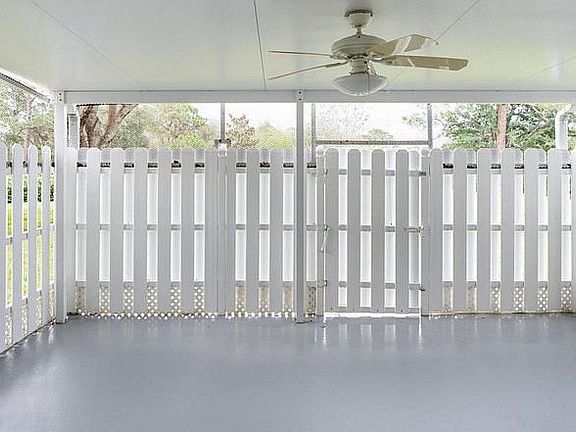 Enclosed back patio