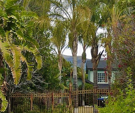 Facing front of main house
